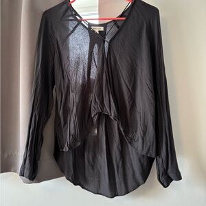 Black Sheer Women's Top